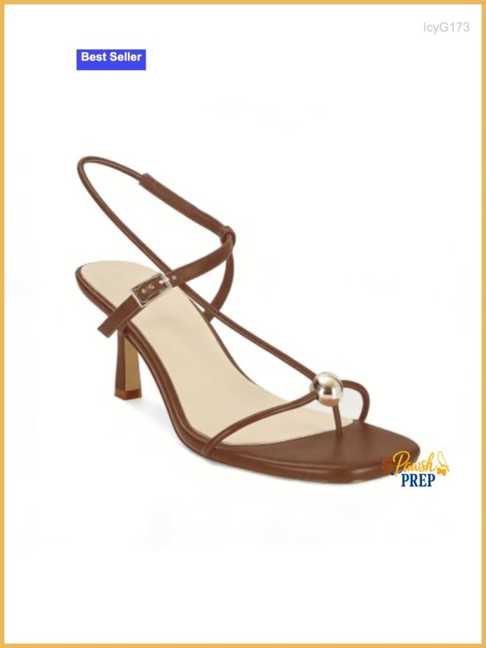 Strappy Kitten Heeled Sandals Square Open Toe Thong Sandals Comfort Dressy
